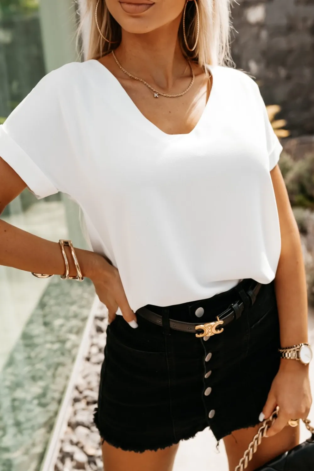 CandyTM BLUZKA AMORE Z DEKOLTEM W SEREK ŚMIETANKOWA