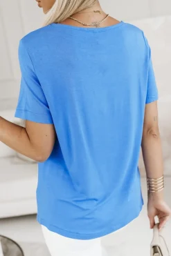 CandyTM BLUZKA BASIC NIEBIESKA