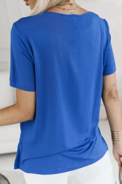 CandyTM BLUZKA BASIC NIEBIESKA