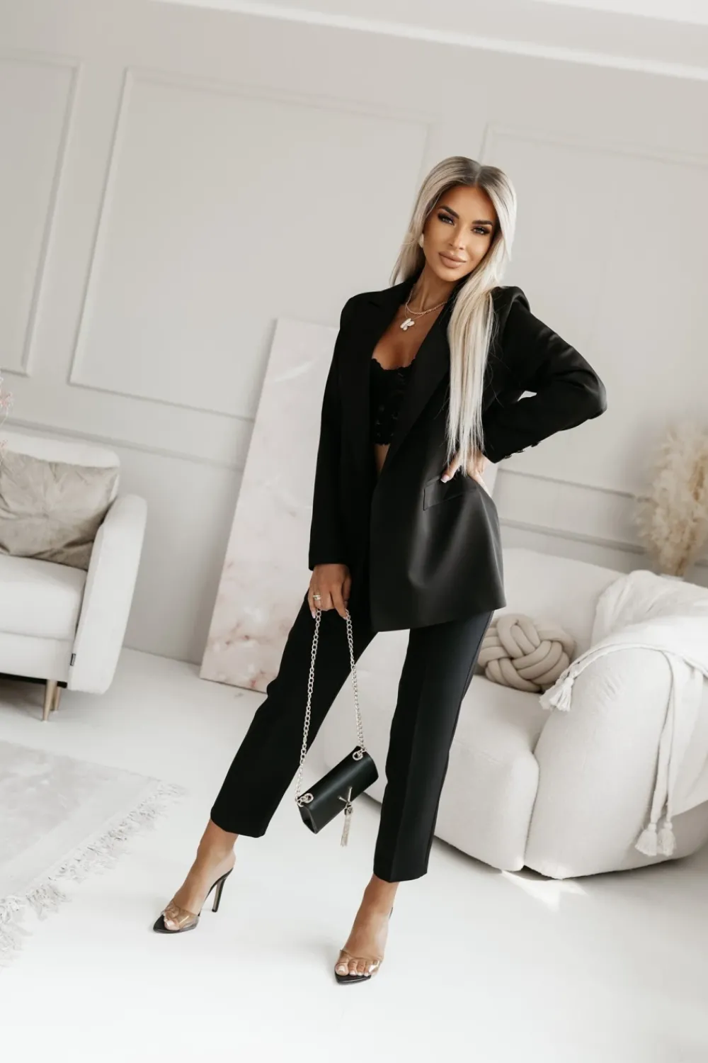 CandyTM SPODNIE CYGARETKI CAMERON W KANT CZARNE