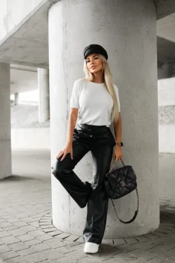 CandyTM WISKOZOWY SWETEREK Z KRÓTKIM RĘKAWEM BEŻOWY